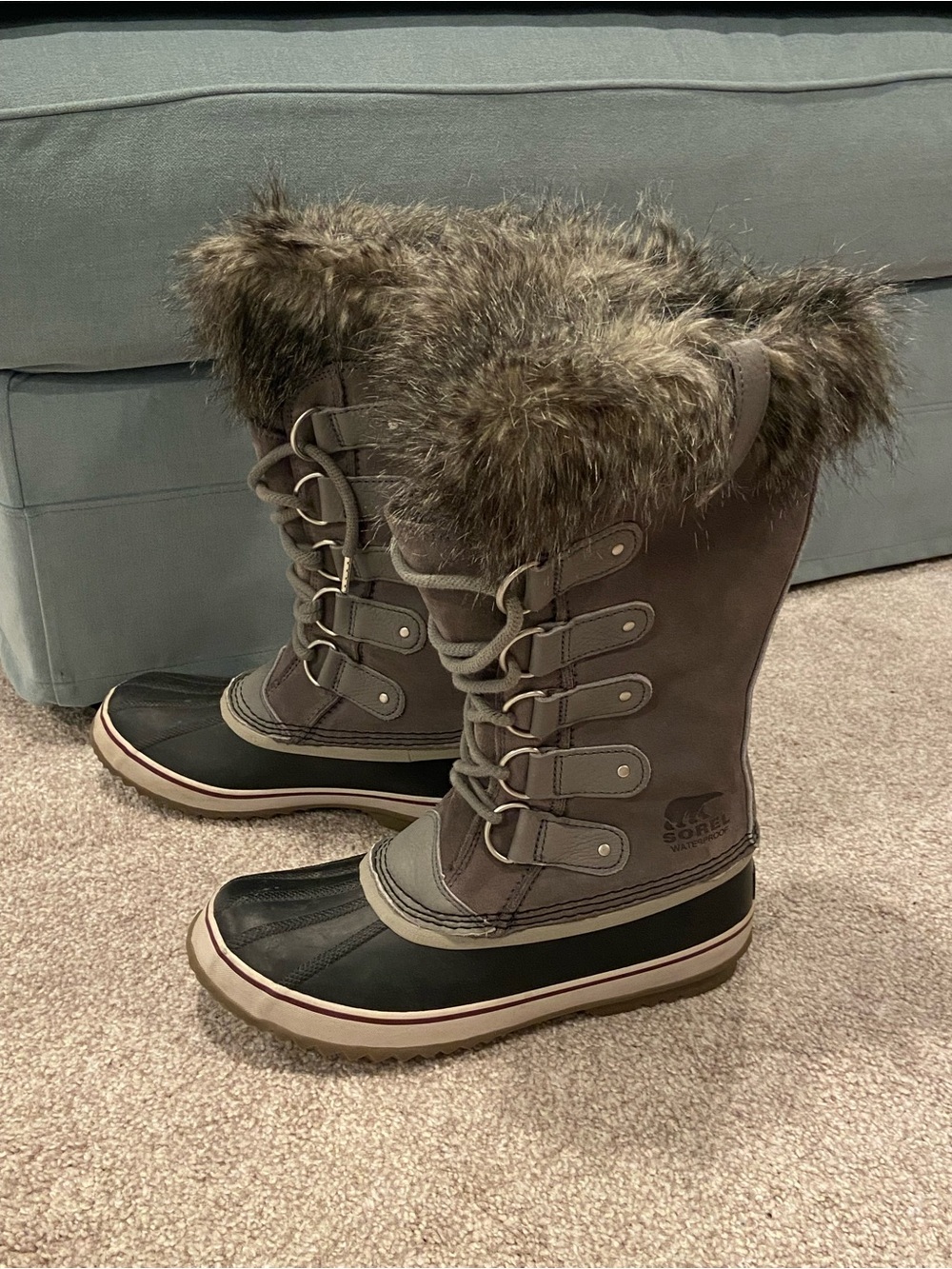 Sorel Black Faux Fur Boot Interior Label